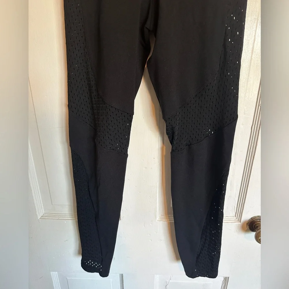 BootyQueen Sleek Black Mesh Leggings - Picture 4 of 12